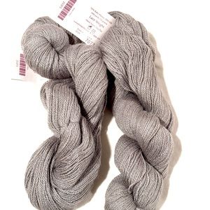 Knit Picks Lot of 2 skeins of Silver gloss lace yarn